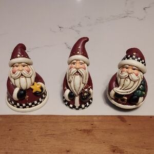 Festive Santa Figurine Set